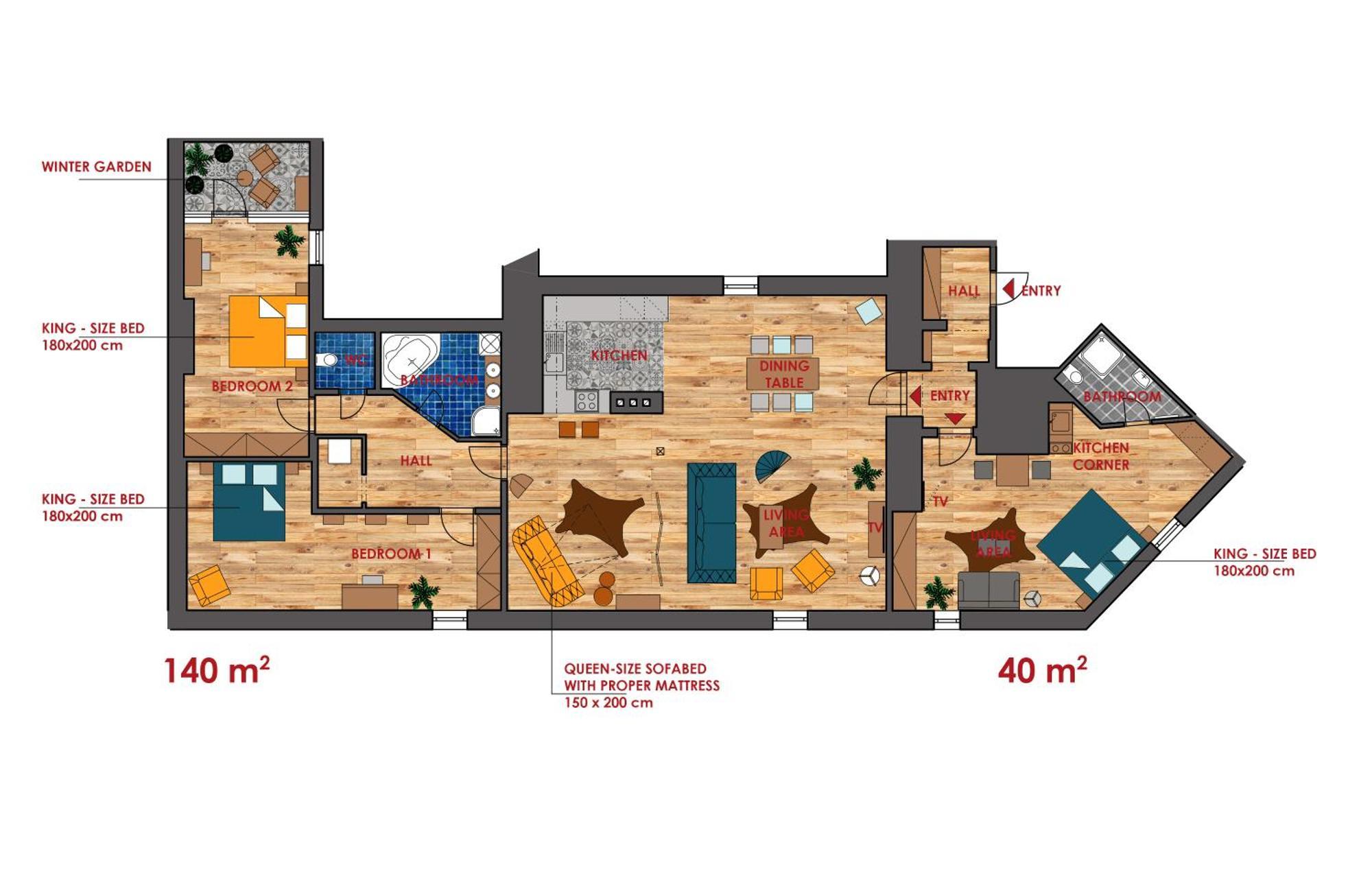 פראג Bohemian Chic 2 Bedroom 2 Bathroom Loft With Hanging Chair מראה חיצוני תמונה